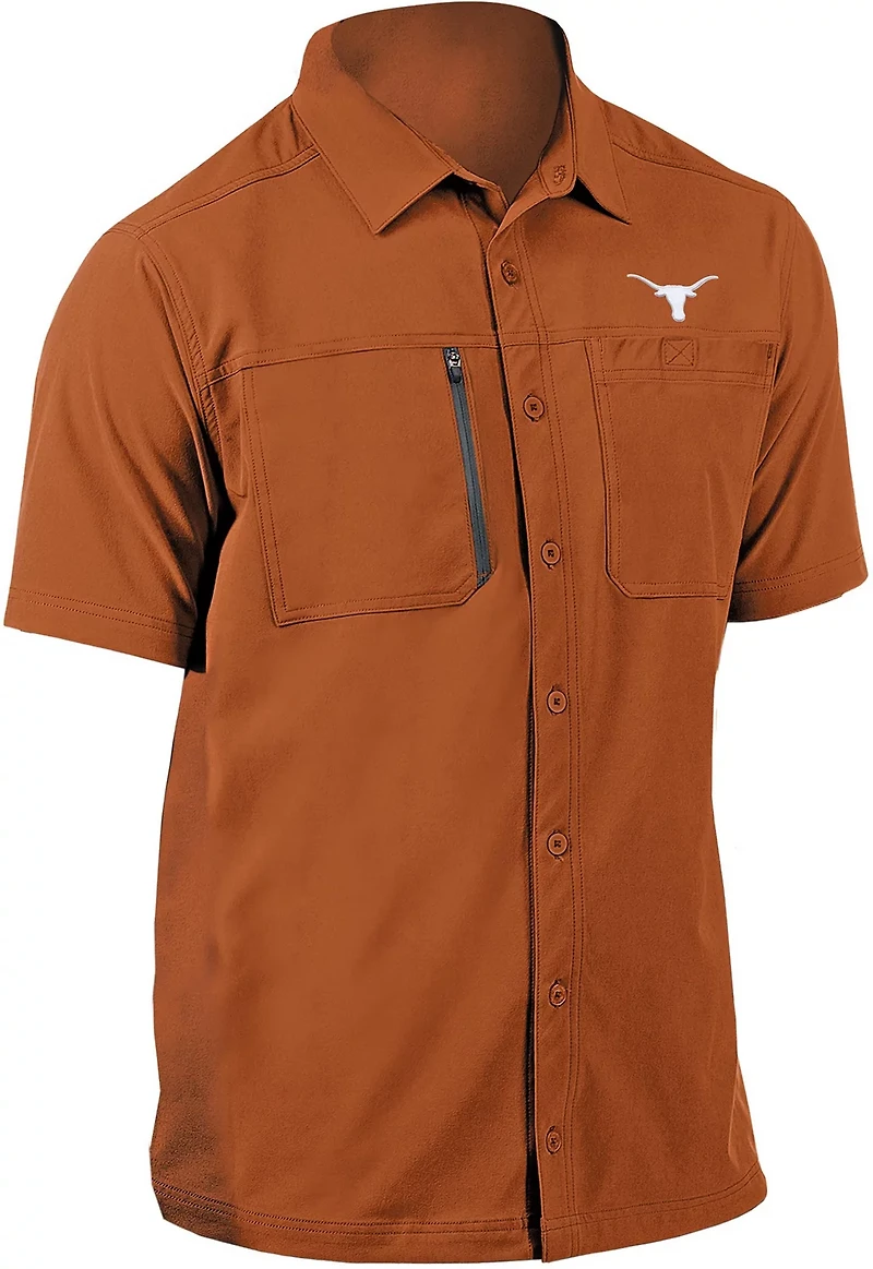 Antigua Men’s University of Texas Kickoff Limited Edition Woven Fishing Shirt