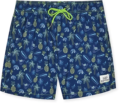 Beach Bros Men's Tropical Chalk Swim Trunk