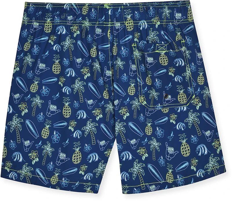 Beach Bros Men's Tropical Chalk Swim Trunk