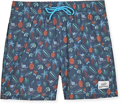 Beach Bros Men's Tropical Chalk Swim Trunk