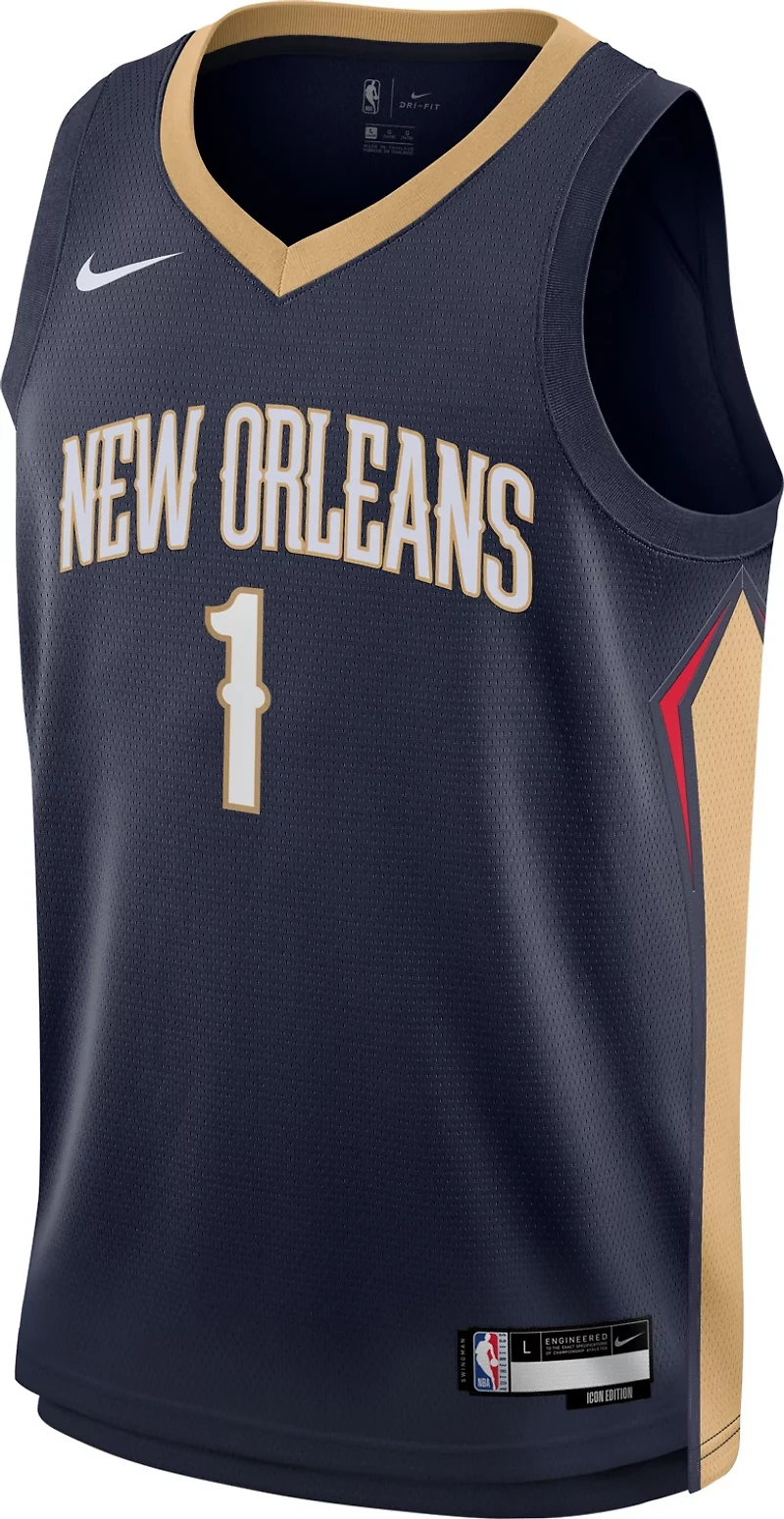 Nike Youth New Orleans Pelicans Zion Williamson #1 Icon Swingman Jersey
