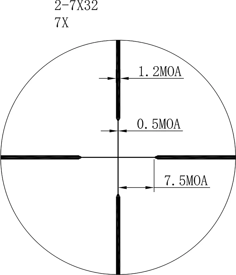 Redfield Rebel 2-7x32 Rimfire Riflescope