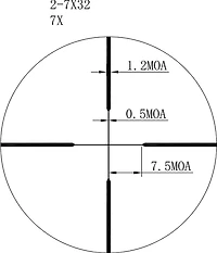 Redfield Rebel 2-7x32 Rimfire Riflescope