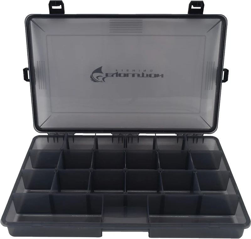 Evolution Fishing 3700 Green Latch Waterproof 4-Latch Tackle Tray