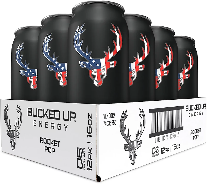 Bucked Up Rocket Pop Energy Drink 16 oz