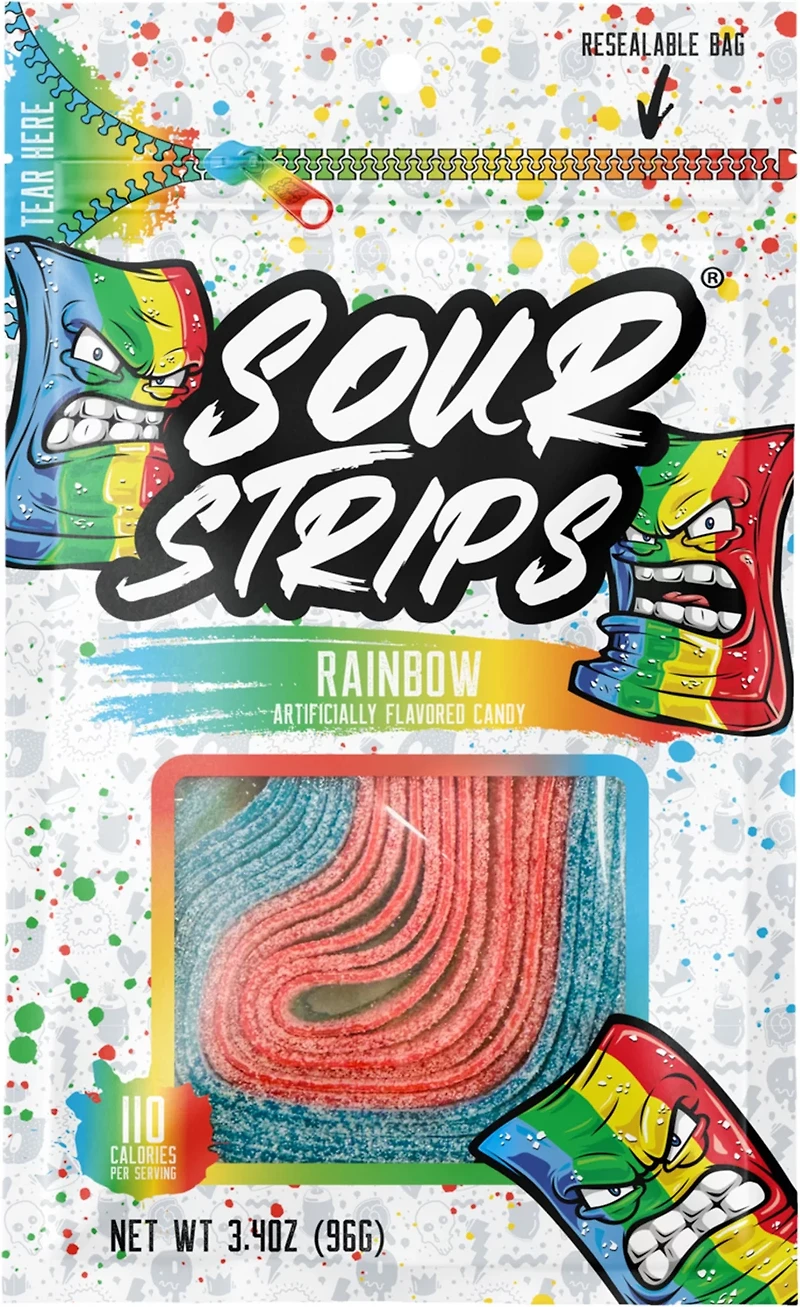 Sour Strips Rainbow Candy
