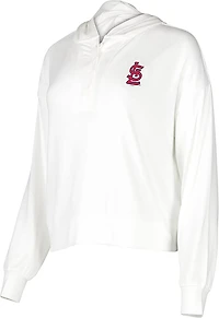 Concepts Sport Women's St. Louis Cardinals Quartz Hacci Knit Long Sleeve Hooded Top
