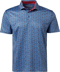 Barstool Mens Sports Dad Scatter Printed Polo