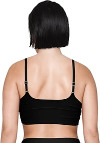 Freely Women's Solid Wrap Front Midkini Swimsuit Top