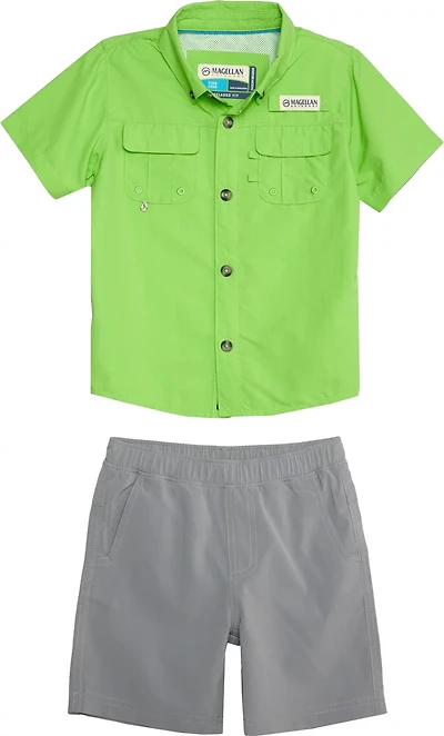 Magellan Outdoors Toddler Boys' Laguna Madre Short-Sleeve Shirt and Shorts Set