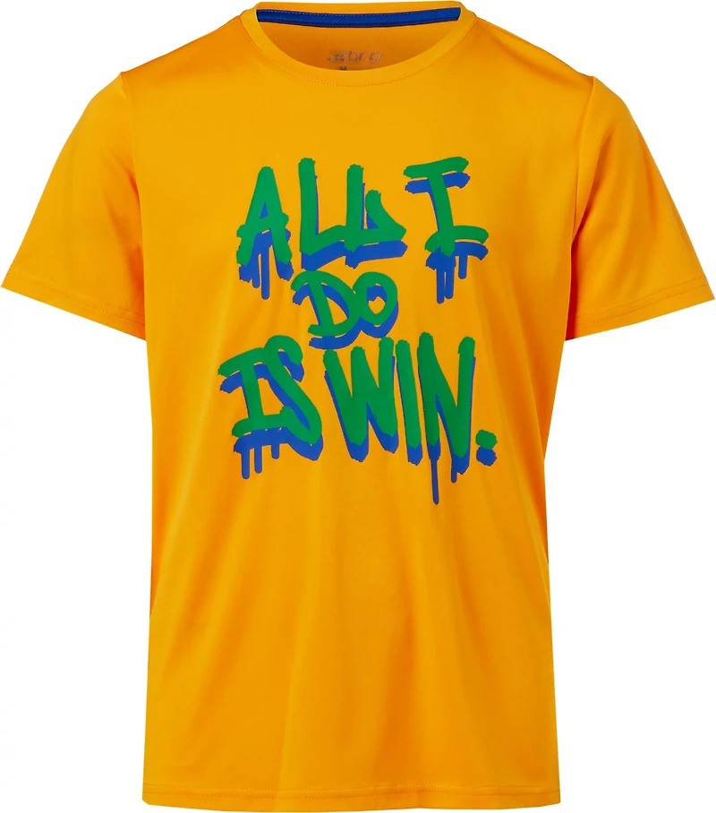 BCG Boys' Training All I Do Is Win Short Sleeve