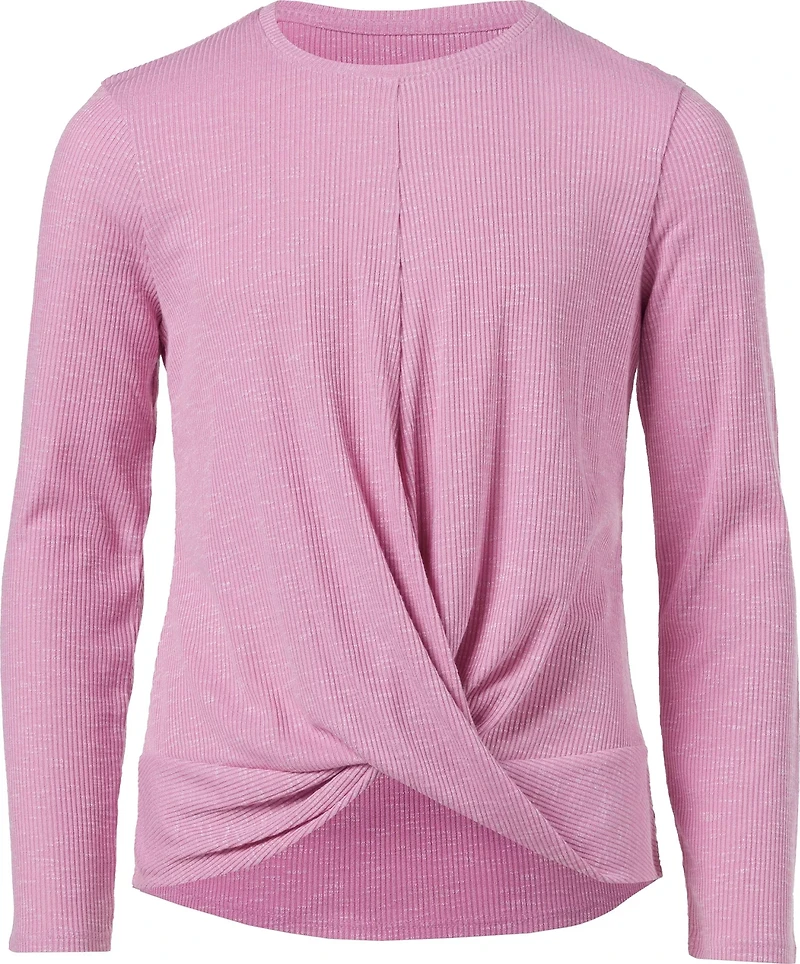 BCG Girls' Lifestyle Long Sleeve Twist Front Top