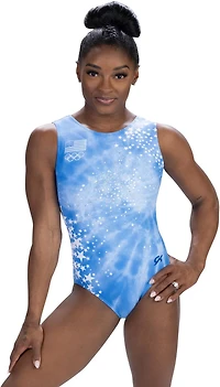 GK Elite Girls' Star Spangled Skies Gymnastics Tank Leotard