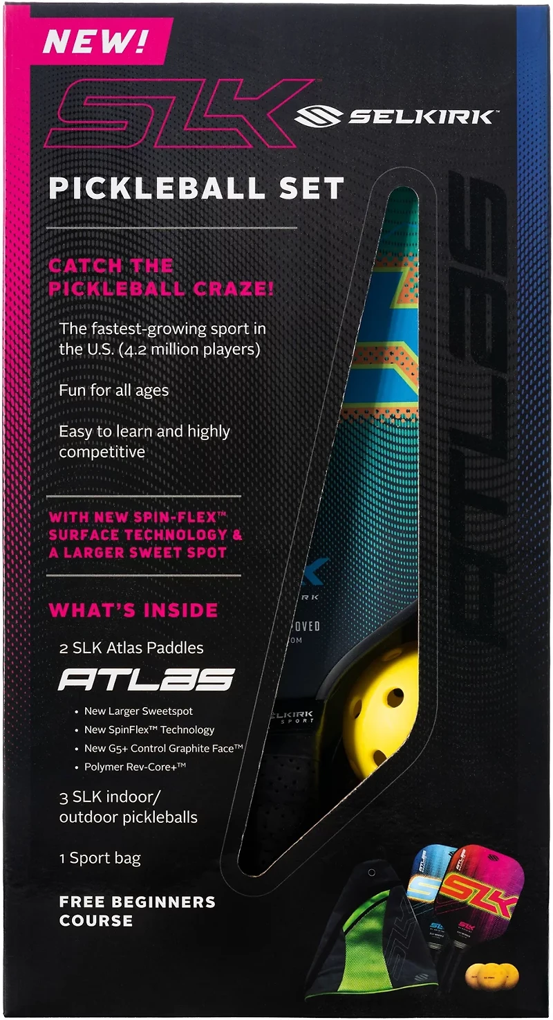 Selkirk Sport SLK Atlas Pickleball Paddle & Balls Bundle