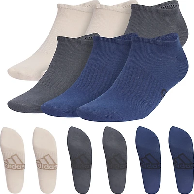 adidas Men's Superlite Classic 6 Pack No-Show Socks