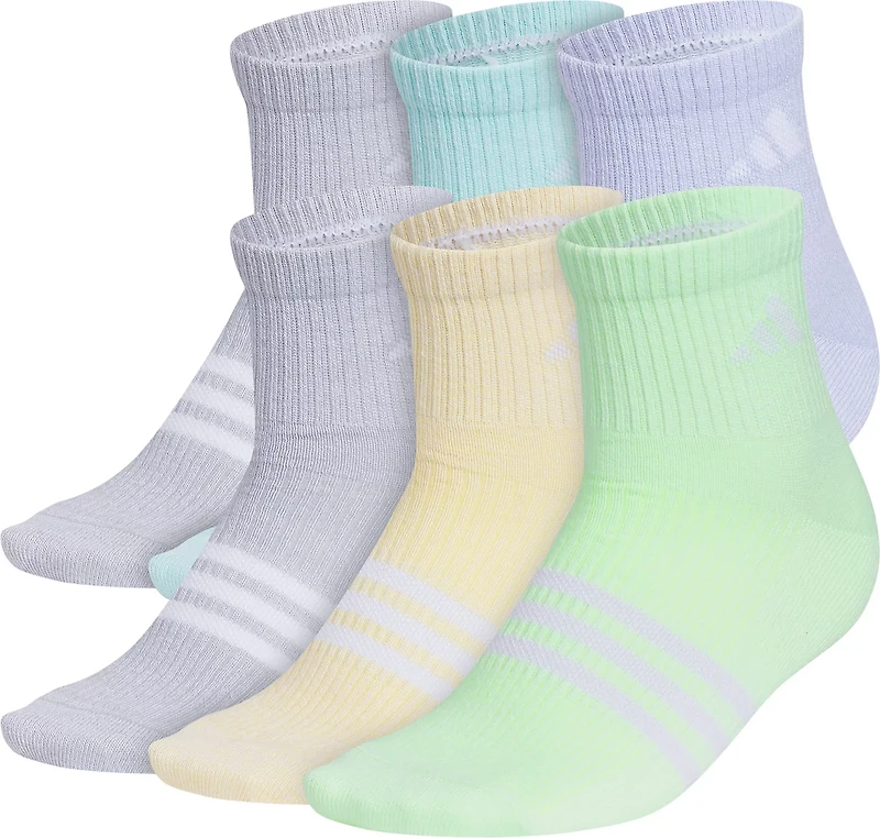 adidas Kids' Superlite 3.0 Athletic Cushioned Quarter Socks 6 Pack
