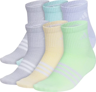 adidas Kids' Superlite 3.0 Athletic Cushioned Quarter Socks 6 Pack