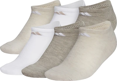 adidas women's Athletic Cushioned 6 Pack No-Show Socks