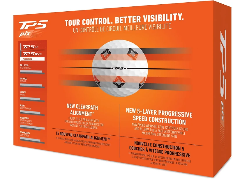 TaylorMade 2024 TP5 PIX 3.0 Golf Balls 12-Pack