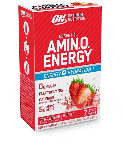 Optimum Nutrition Essential Amino Energy and Electrolytes Supplement Sticks 7-Pack