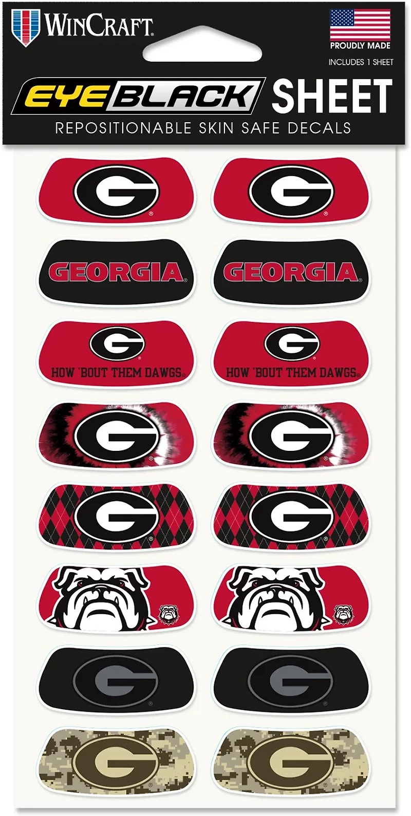 WinCraft University of Georgia Eye Black