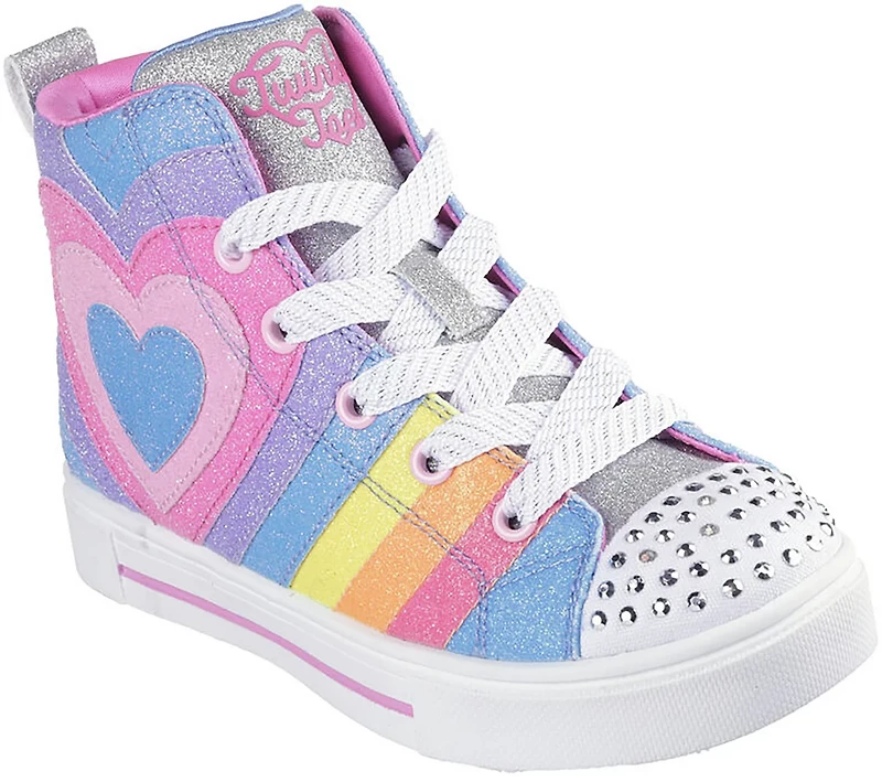 SKECHERS Girls' Twinkle Sparks High-Top Shoe