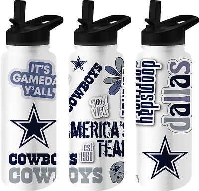 Logo Brands Cowboys 34 oz Native Quencher Bottle