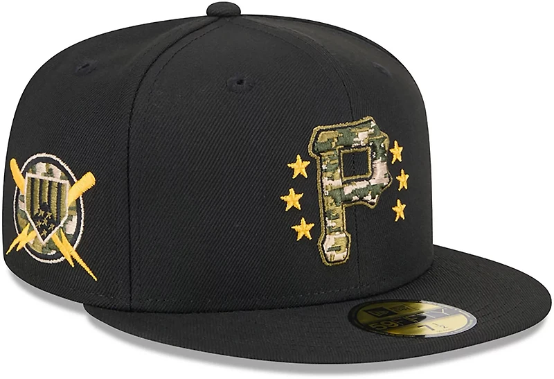 New Era Men's Pittsburgh Pirates 2024 Armed Forces Day On-Field 59FIFTY Fitted Hat