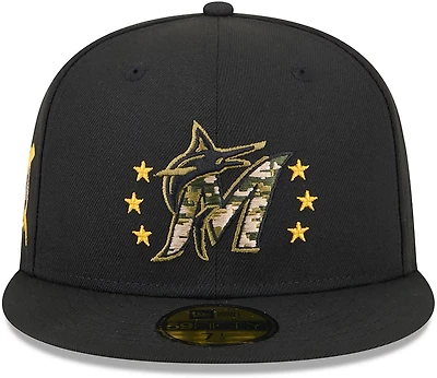 New Era Men's Miami Marlins 2024 Armed Forces Day On-Field 59FIFTY Fitted Hat