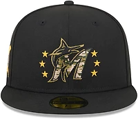 New Era Men's Miami Marlins 2024 Armed Forces Day On-Field 59FIFTY Fitted Hat