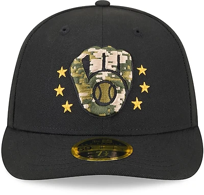 New Era Men's Milwaukee Brewers 2024 Armed Forces Day Low Profile 59FIFTY Fitted Hat
