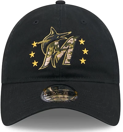 New Era Men's Miami Marlins 2024 Armed Forces Day 9TWENTY Adjustable Hat