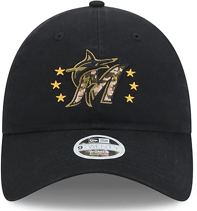New Era Women's Miami Marlins 2024 Armed Forces Day 9TWENTY Adjustable Hat