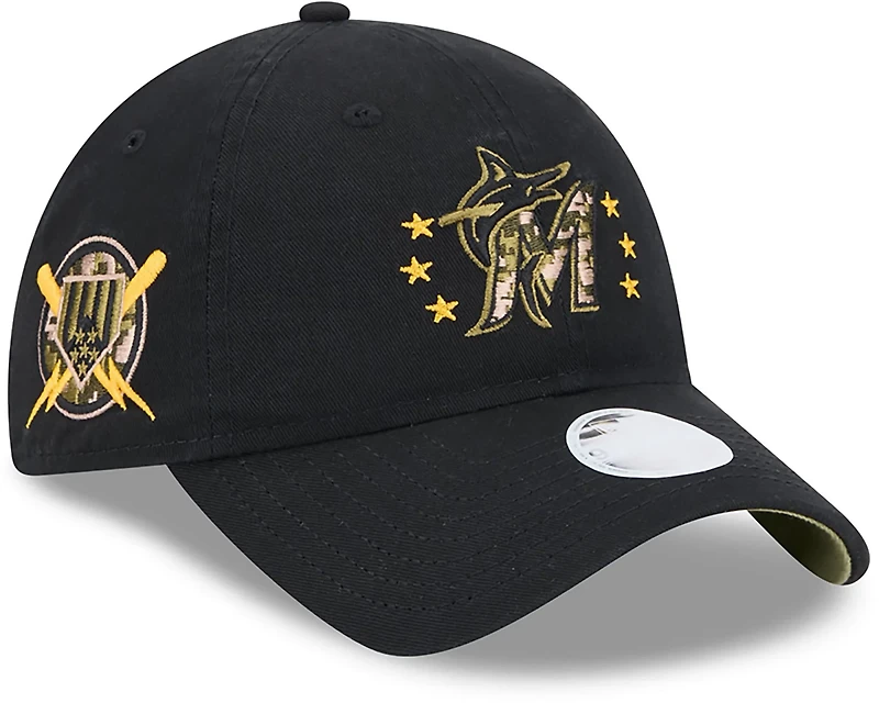 New Era Women's Miami Marlins 2024 Armed Forces Day 9TWENTY Adjustable Hat