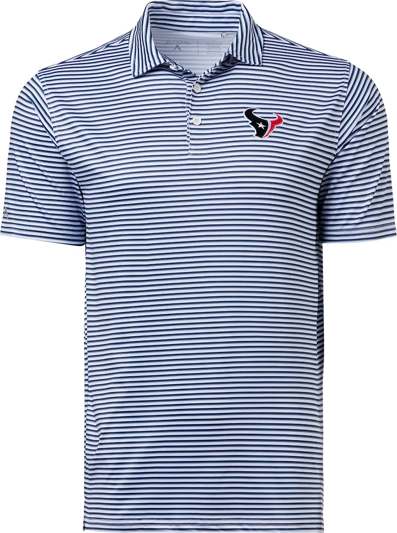 Antigua Men's Houston Texans Skills Short Sleeve Polo Shirt