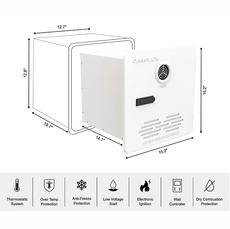 CampLux RV tankless Water Heater
