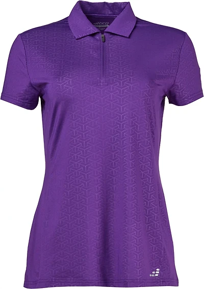 BCG Women's Zip Short Sleeve Polo Shirt