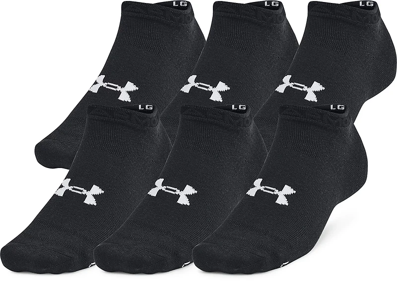 Under Armour Adult Essential Low Cut 6 Pack Socks