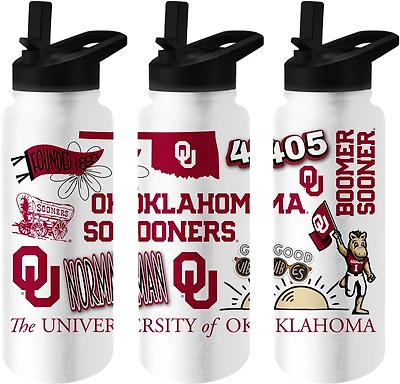 Logo Brands University of Oklahoma 34 oz Native Quencher Bottle