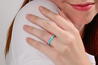 QALO Women's Natural Stone Drift Stackable Ring Set