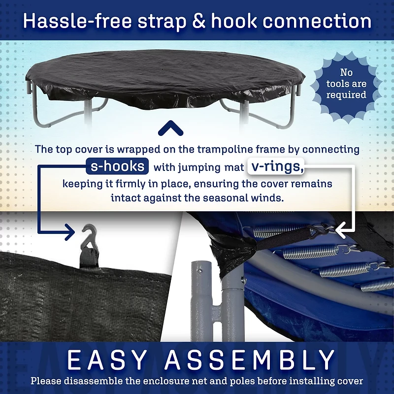 Machrus Upper Bounce 12 ft Round Weather-Resistant Trampoline Protective Cover