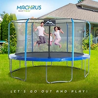 Machrus Skytric 15 ft Round Trampoline with Top-Ring Enclosure System