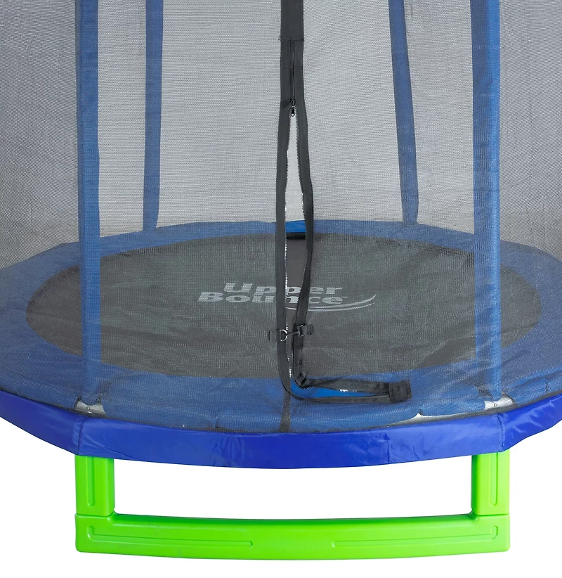 Machrus Upper Bounce 7 ft Round In and Out Classic Kiddy Trampoline and Enclosure