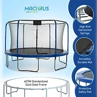Machrus Skytric 11 ft Round Trampoline with Top-Ring Flex Enclosure