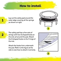Machrus Upper Bounce 8 ft x 14 ft Rectangle Trampoline Spring Cover Safety Pad