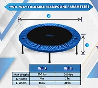 Machrus Upper Bounce 40 in Round Mini Trampoline with Travel Bag