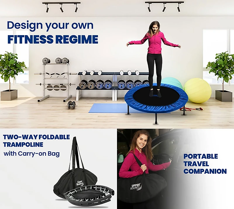 Machrus Upper Bounce 40 in Round Mini Trampoline with Travel Bag