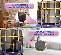 Machrus Upper Bounce 55 in Kiddy Round Trampoline and Enclosure