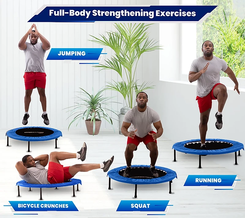 Machrus Upper Bounce 40 in Round Mini Trampoline with Travel Bag