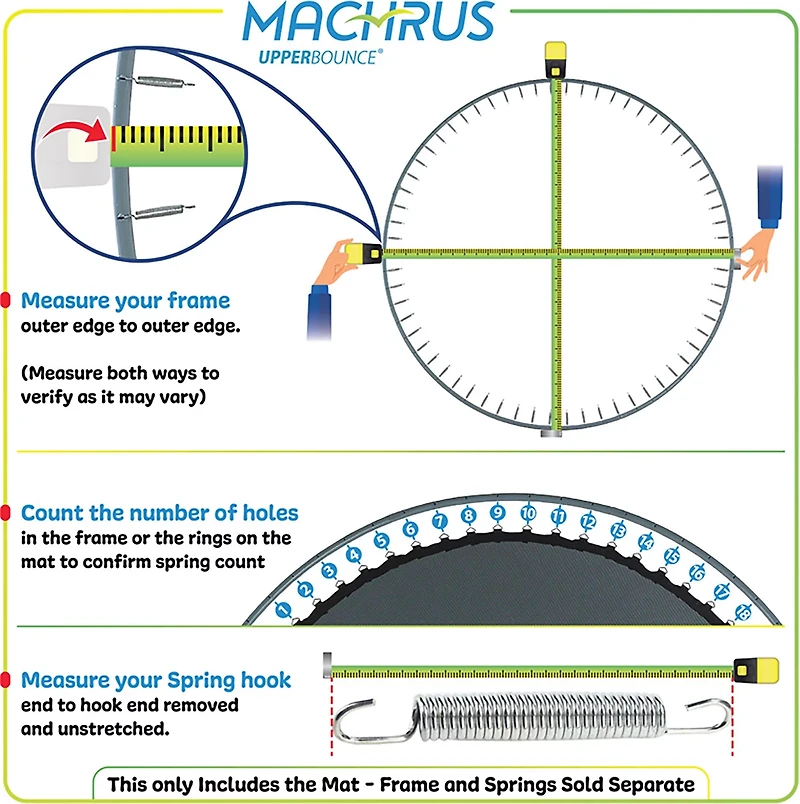 Machrus Upper Bounce 38 in Mini Round Trampoline Replacement Mat